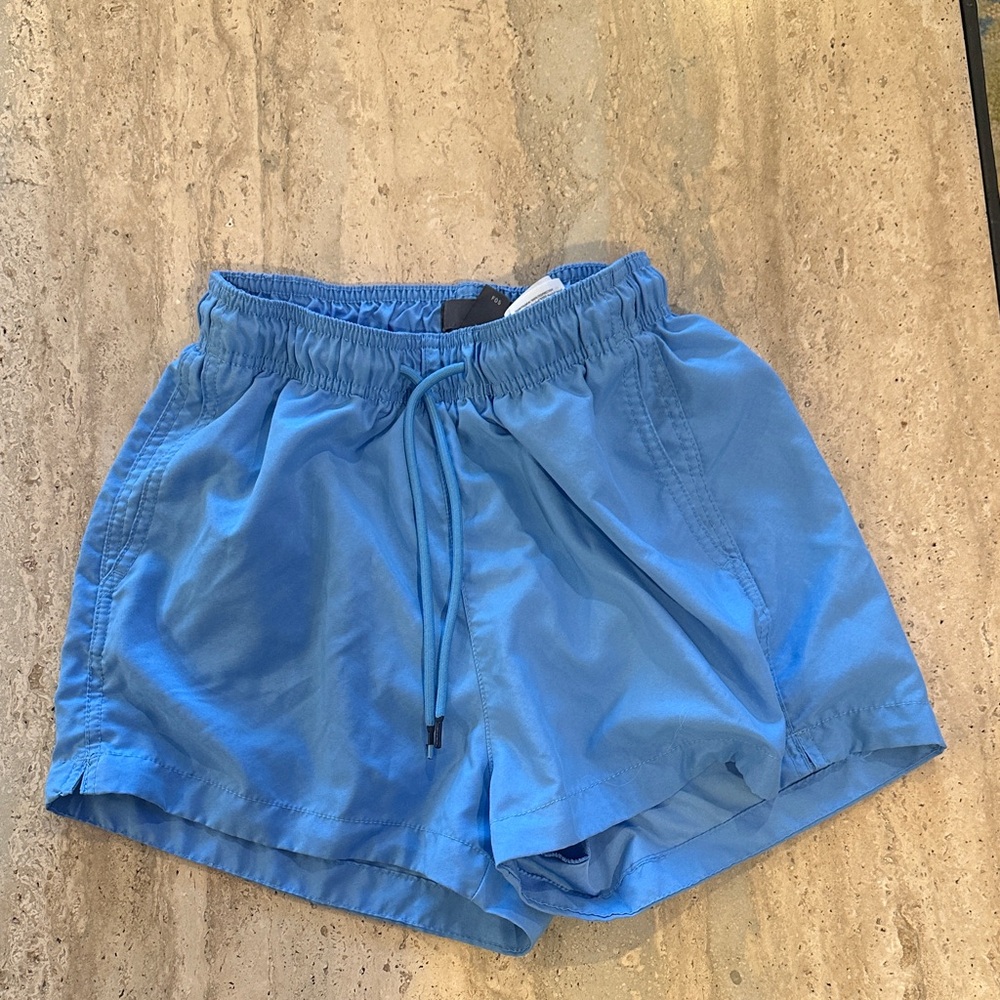 H&M Blue Swim Trunks board shorts lined pockets men’s small‎ EUC